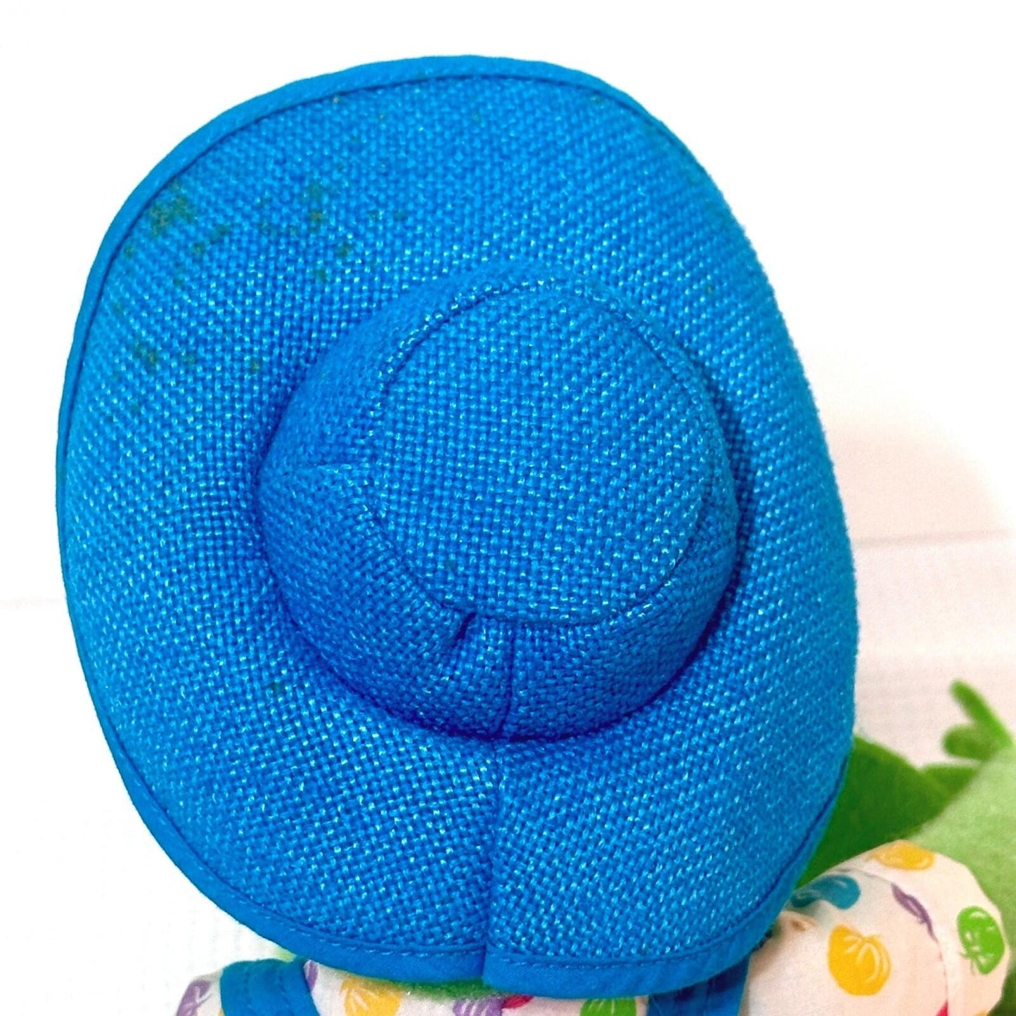 1993 Kid Dimension Kermit the Frog Plush Toy Blue Overalls Hat