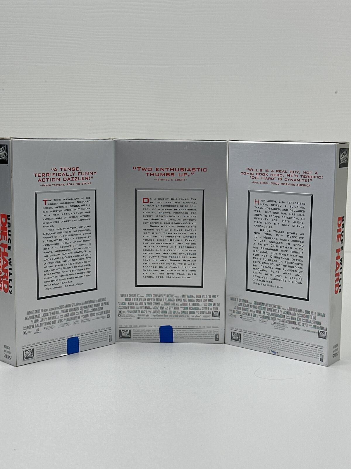 Die Hard Trilogy VHS Box Set - Die Hard, Die Hard 2, Die Hard with a Vengeance