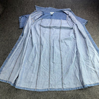 Mainstreet Blues 22W Denim Button Front Shirt Dress Short Sleeve Blue Cotton — photo 7 of 8