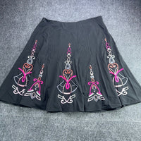 Sunny Leigh Woman Black Soutache Embroidered A-Line Skirt Plus Size 22W Pink — photo 2 of 6