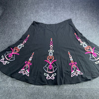 Sunny Leigh Woman Black Soutache Embroidered A-Line Skirt Plus Size 22W Pink — photo 3 of 6