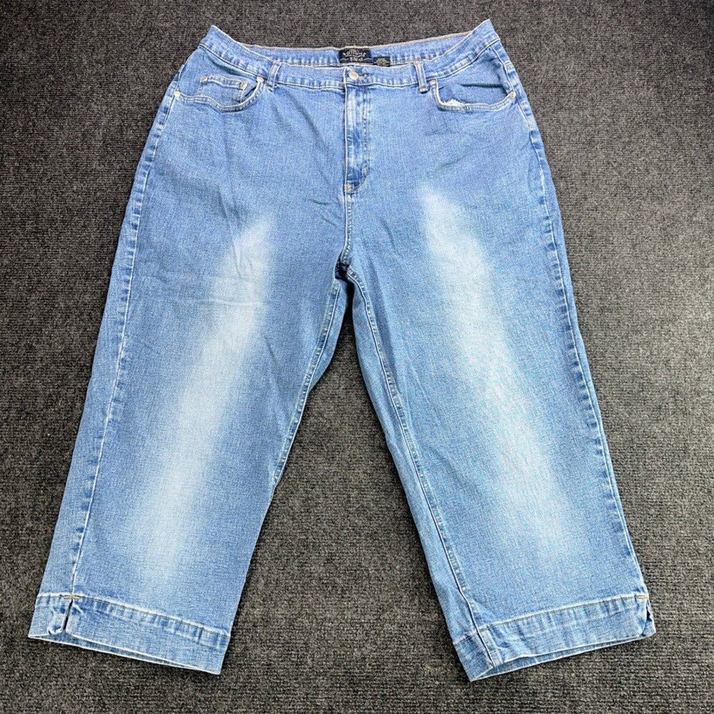 Sonoma Goods for Life Women 20W Medium Wash Stretch Denim Capri Cropped Jeans — photo 2 of 10