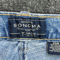 Sonoma Goods for Life Women 20W Medium Wash Stretch Denim Capri Cropped Jeans — photo 5 of 10