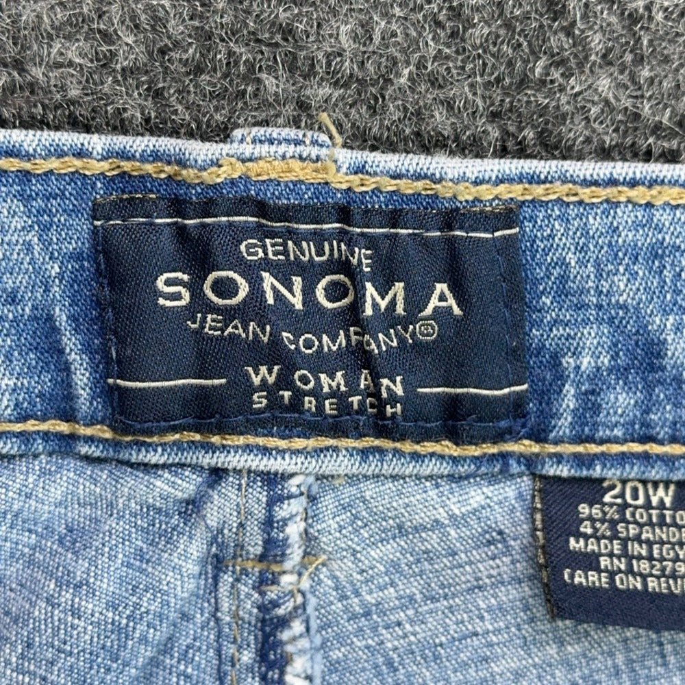 Sonoma Goods for Life Women 20W Medium Wash Stretch Denim Capri Cropped Jeans — photo 5 of 10
