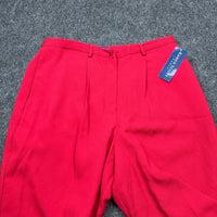Karen Scott Woman Red Pleated Straight Leg Dress Pants 18W High Rise Workwear — photo 11 of 14