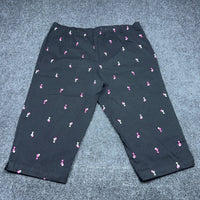 White Stag Womens Plus 18 Martini Glass Print Cropped Capri Pants Black Pink — photo 3 of 10