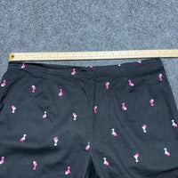 White Stag Womens Plus 18 Martini Glass Print Cropped Capri Pants Black Pink — photo 8 of 10