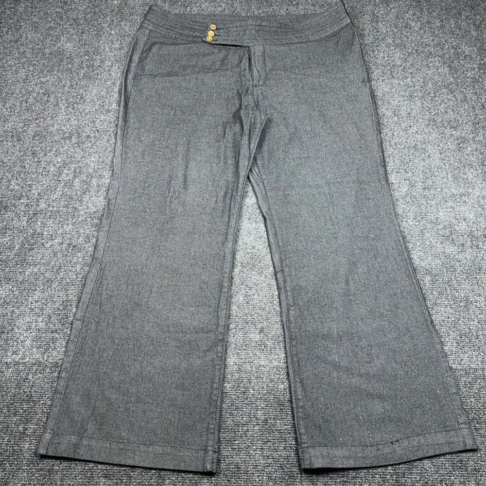 Destiny Gold Womens 20W Grey Wide Leg Dress Pants BL51808X Asymmetrical Waist — photo 2 of 12