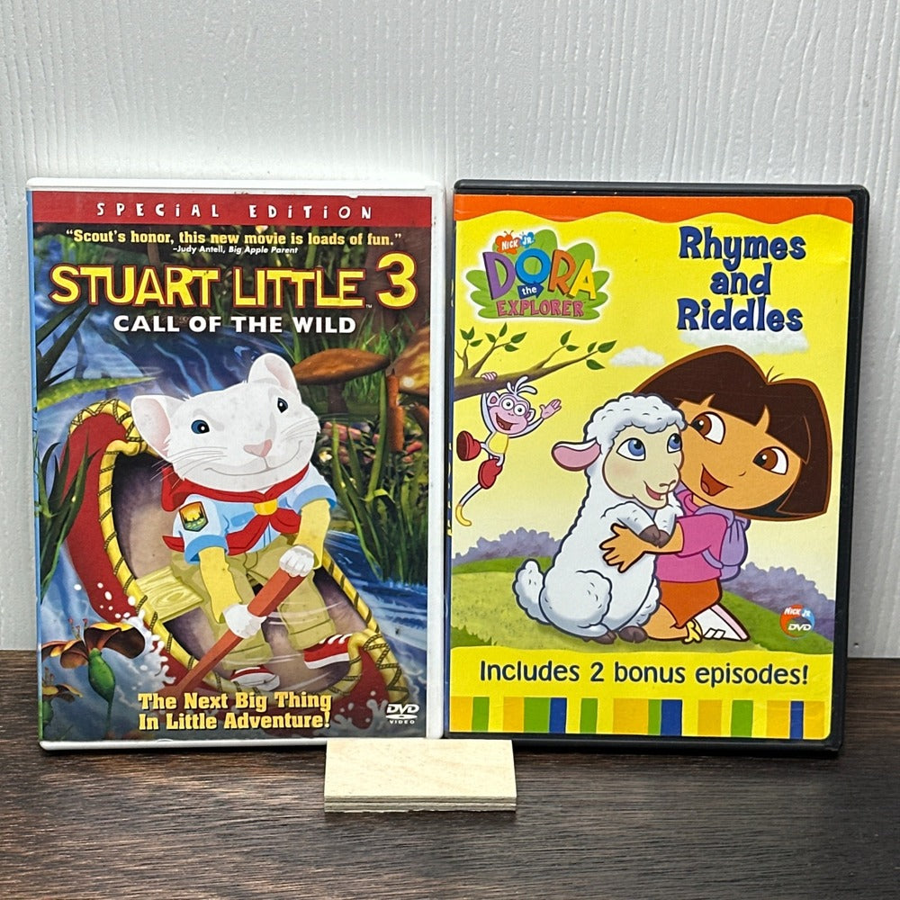 Stuart Little 3 Call of the Wild Dora the Explorer Rhymes and Riddles DVD Lot