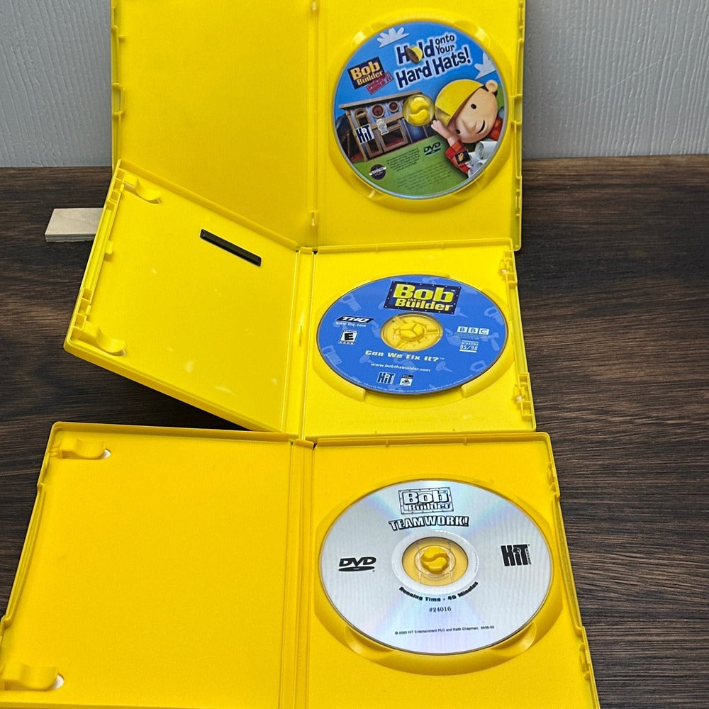 Bob the Builder DVD Set Teamwork Hold onto Your Hard Hats & Can We Fix It