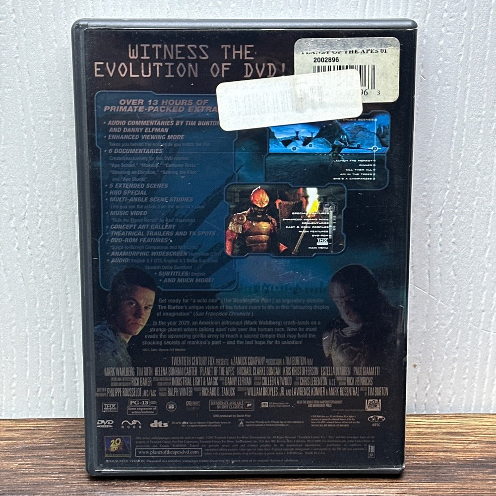 Planet of the Apes DVD 2-Disc Special Edition Mark Wahlberg Tim Burton 2001