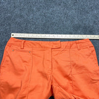 Cato Woman Orange Bermuda Shorts Plus Size 18W Cotton Stretch Gold Button Detail — photo 8 of 13