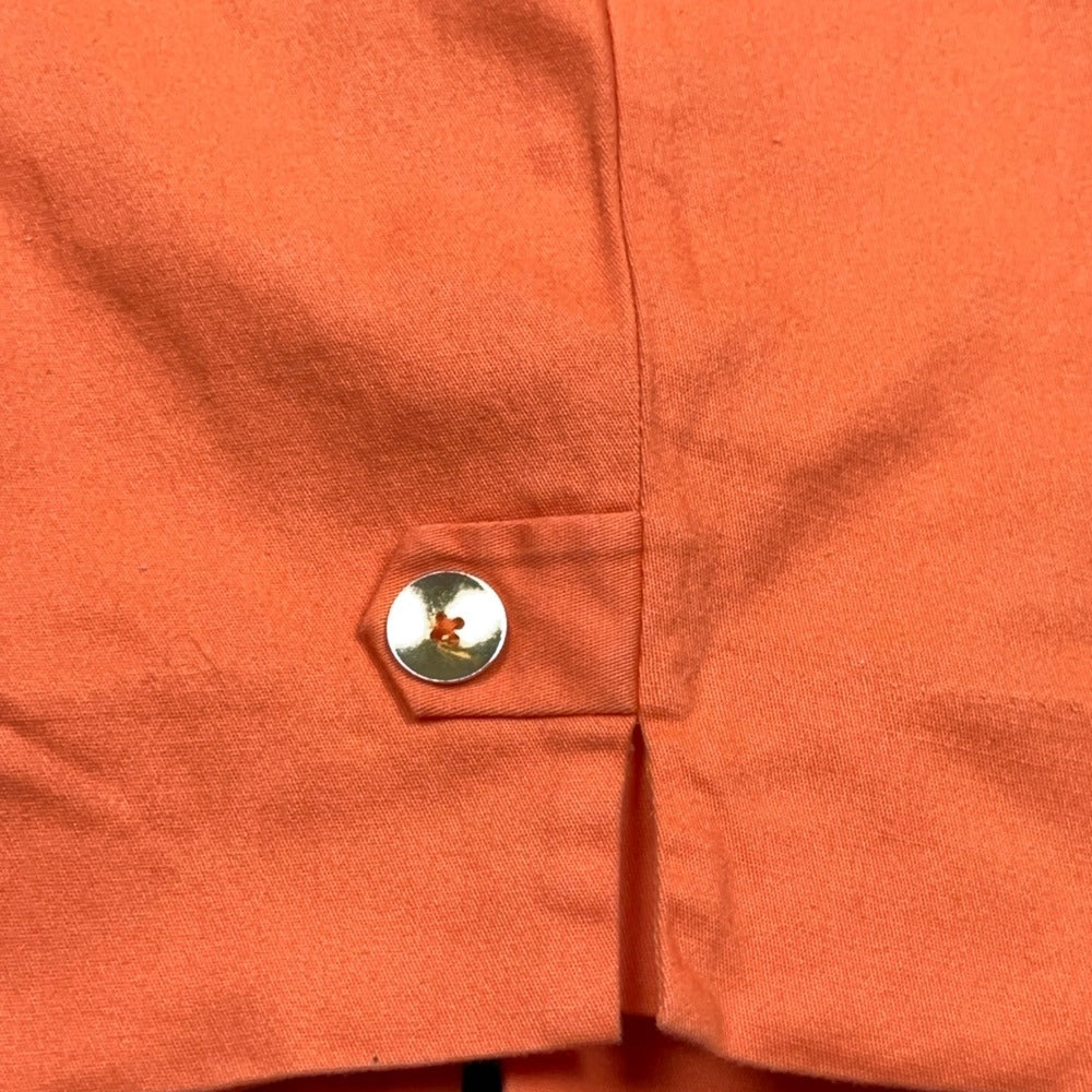 Cato Woman Orange Bermuda Shorts Plus Size 18W Cotton Stretch Gold Button Detail — photo 12 of 13