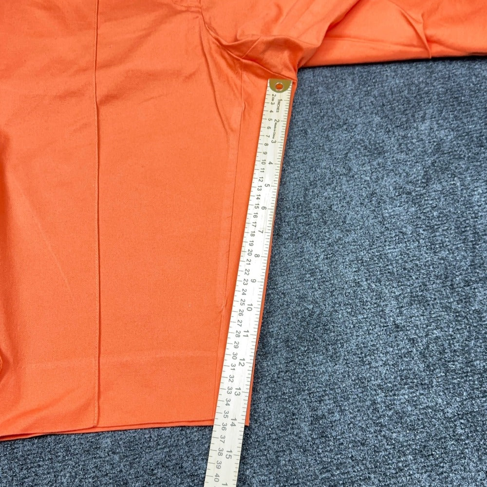 Cato Woman Orange Bermuda Shorts Plus Size 18W Cotton Stretch Gold Button Detail — photo 6 of 13