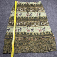 Dressbarn Woman Plus 22/24 Safari Animal Print Maxi Skirt Green Giraffe Zebra — photo 5 of 7