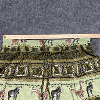 Dressbarn Woman Plus 22/24 Safari Animal Print Maxi Skirt Green Giraffe Zebra — photo 6 of 7