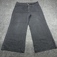 Ashley Stewart Wide Leg Jeans Black Dark Wash Plus Size 18W High Rise Denim — photo 2 of 10