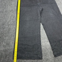 Ashley Stewart Wide Leg Jeans Black Dark Wash Plus Size 18W High Rise Denim — photo 6 of 10