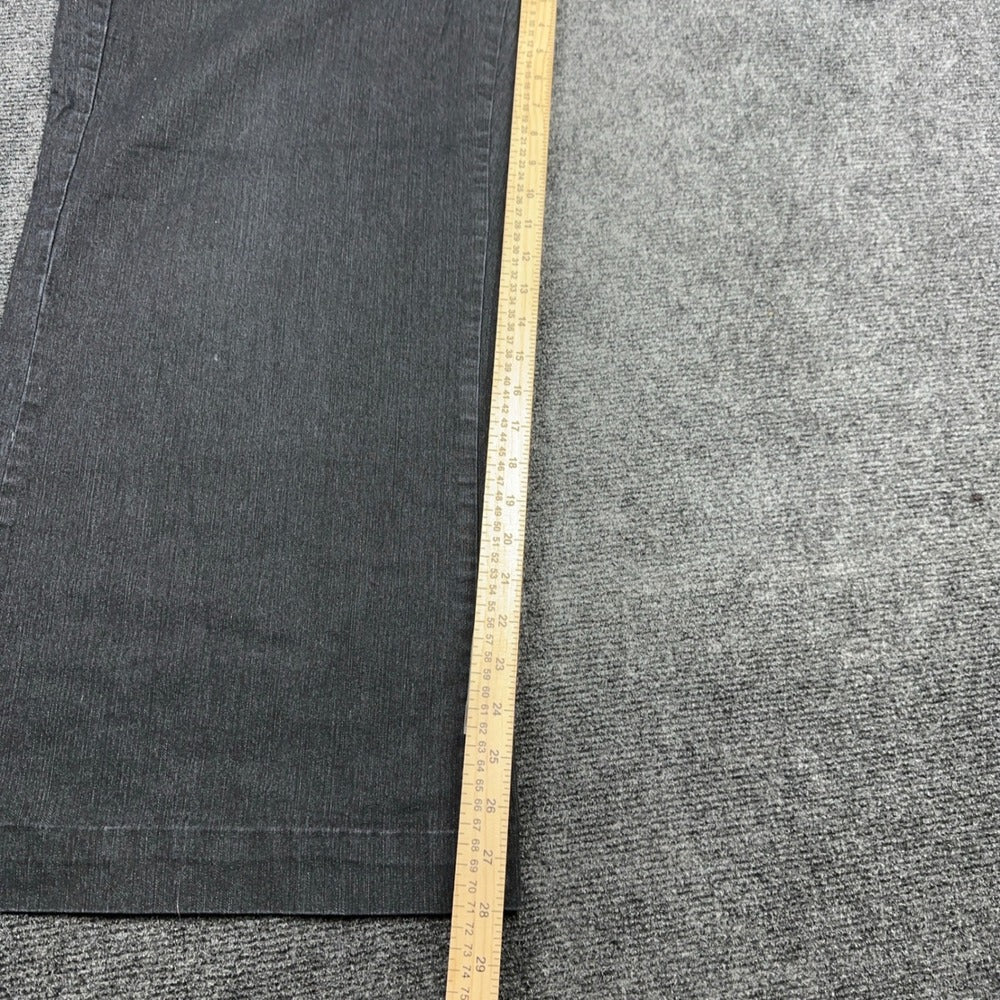 Ashley Stewart Wide Leg Jeans Black Dark Wash Plus Size 18W High Rise Denim — photo 7 of 10