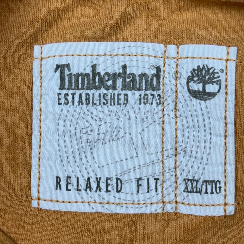 Timberland Mens XXL Relaxed Fit Long Sleeve All Over Logo T-Shirt Wheat Tan — photo 5 of 8