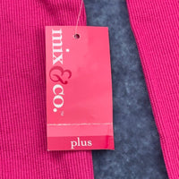 Mix & Co Plus Womens 3X Fuchsia Pink Ribbed Henley Long Sleeve Sleep Top NWT — photo 7 of 8