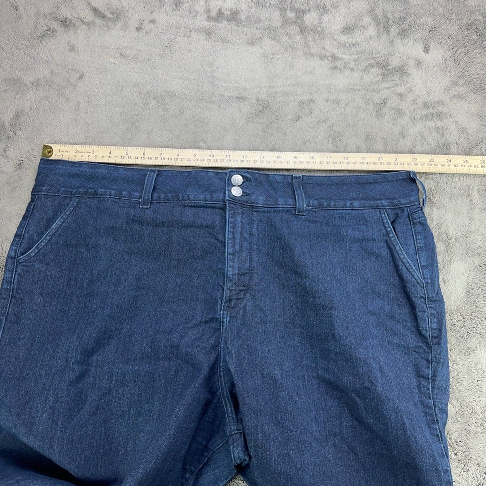NYDJ Not Your Daughters Jeans 24W Dark Wash Cuffed Capri Denim Pants Made in USA — photo 7 of 13