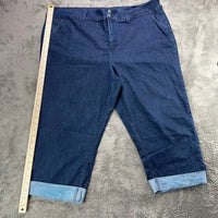 NYDJ Not Your Daughters Jeans 24W Dark Wash Cuffed Capri Denim Pants Made in USA — photo 8 of 13