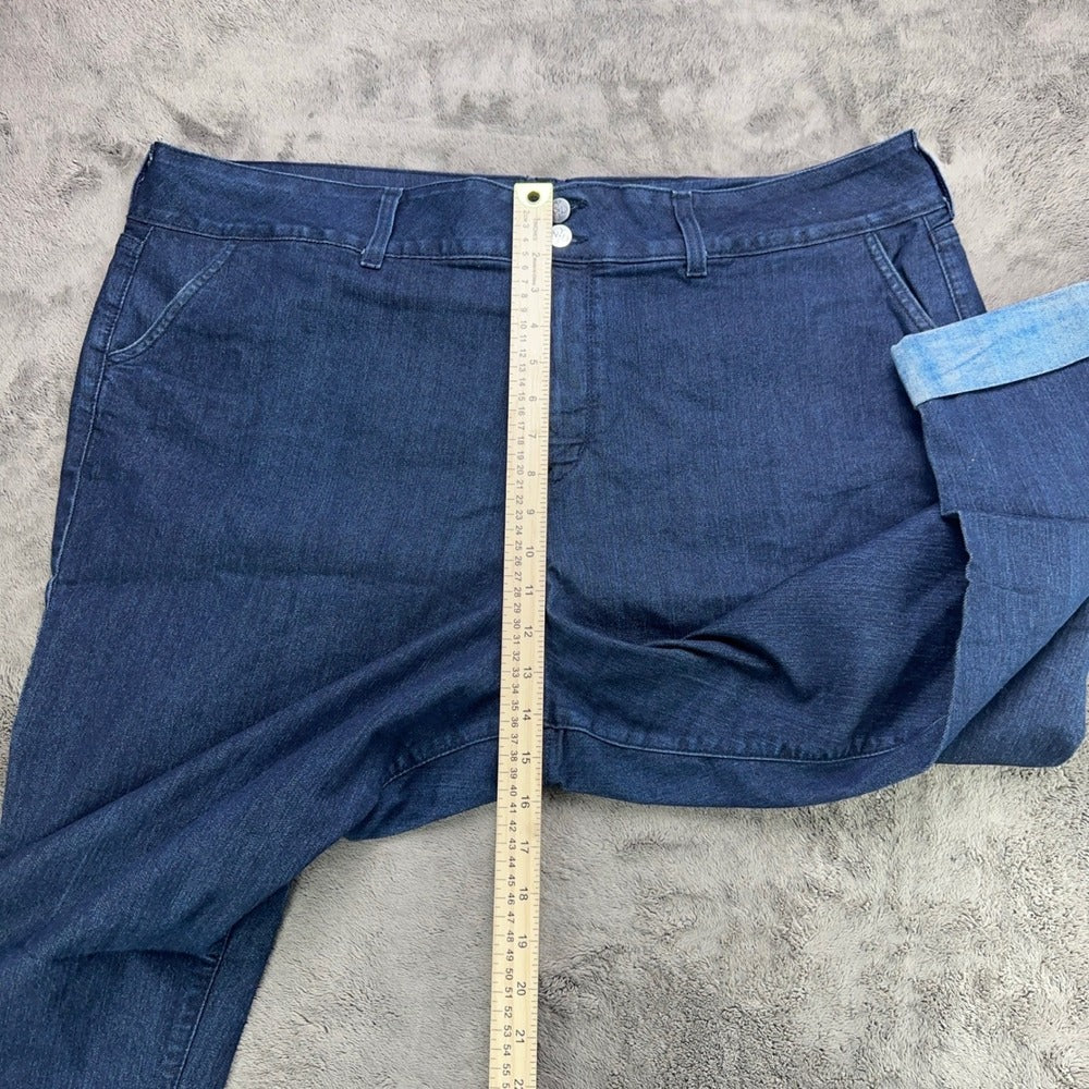 NYDJ Not Your Daughters Jeans 24W Dark Wash Cuffed Capri Denim Pants Made in USA — photo 6 of 13