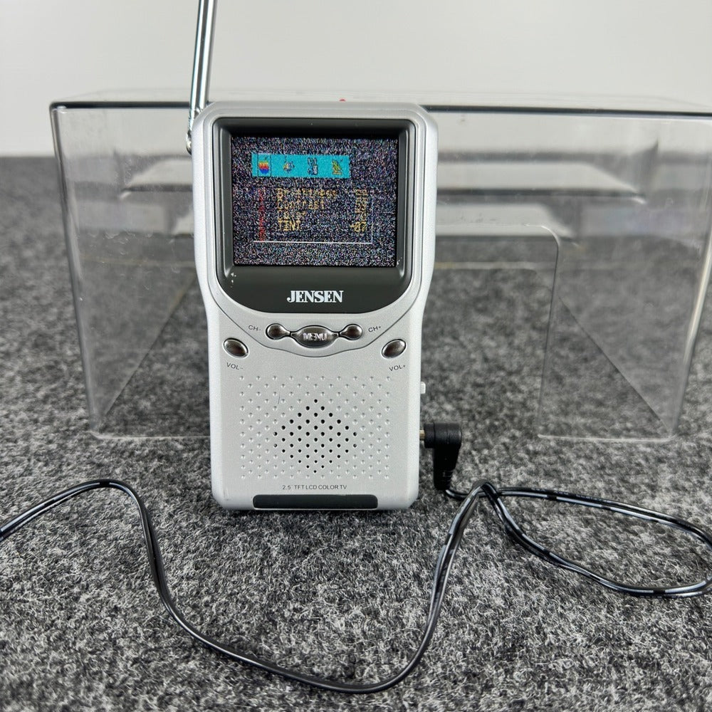 Jensen JTFT-250‎ 2.5 Inch TFT LCD Color TV Silver Portable Handheld Television