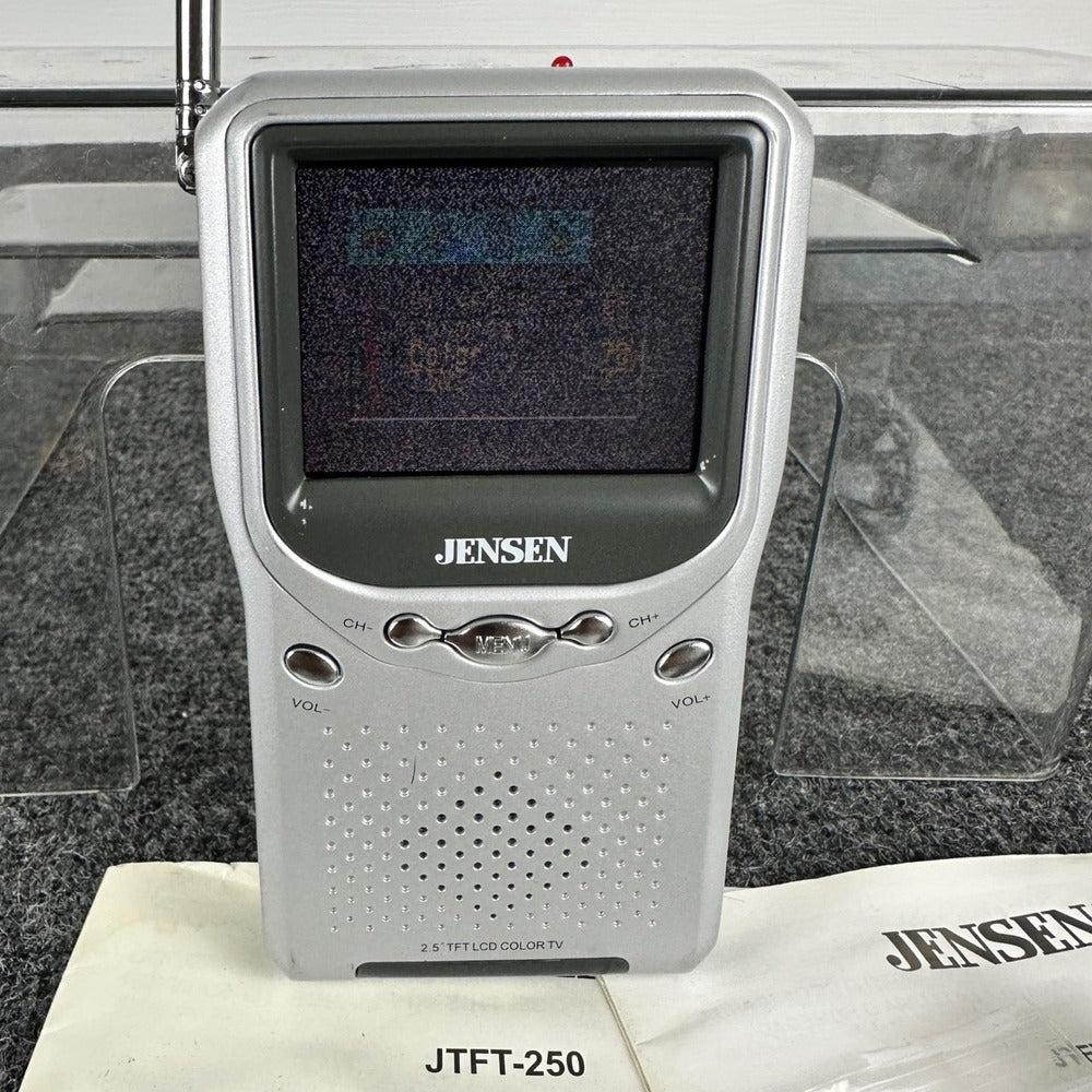 Jensen JTFT-250‎ 2.5 Inch TFT LCD Color TV Silver Portable Handheld Television