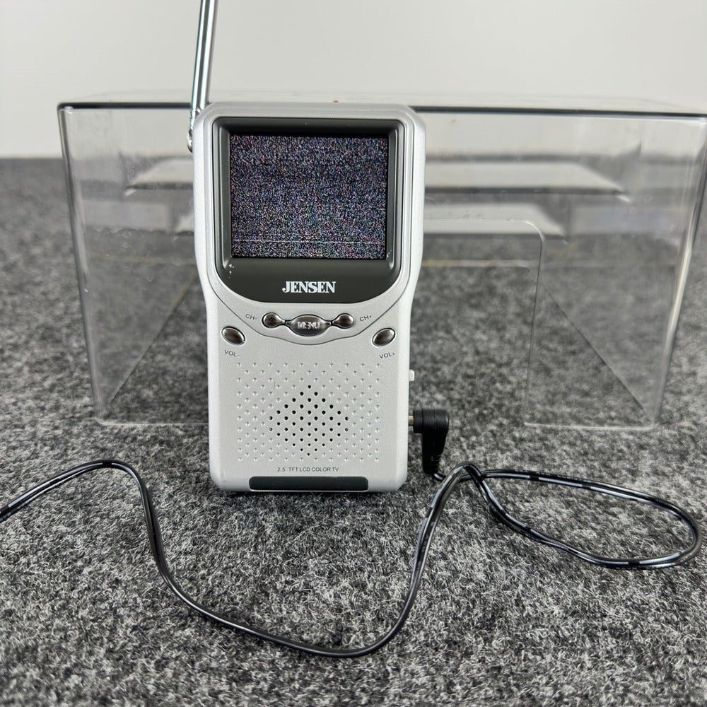 Jensen JTFT-250‎ 2.5 Inch TFT LCD Color TV Silver Portable Handheld Television