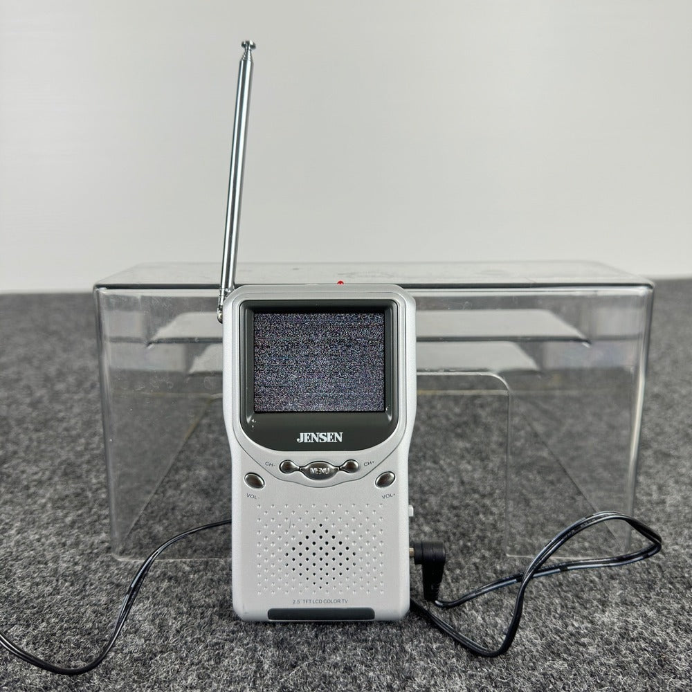 Jensen JTFT-250‎ 2.5 Inch TFT LCD Color TV Silver Portable Handheld Television