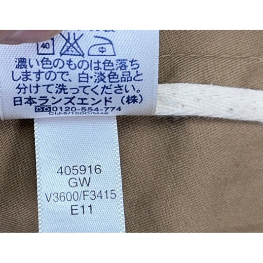 Lands End Womens Tan Utility Field Jacket 405916 Khaki Cotton M 10-12 — photo 9 of 10
