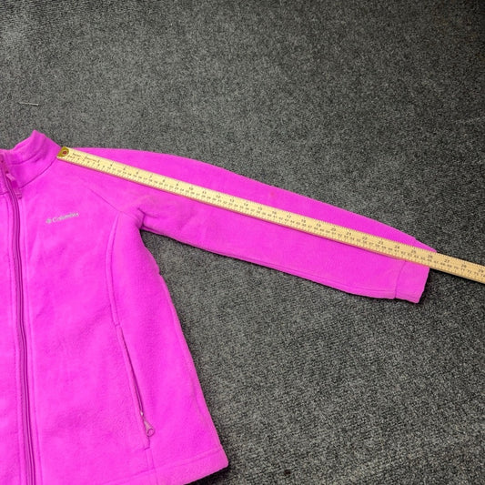 Columbia Girls Benton Springs Full Zip Fleece Jacket Pink Magenta Large L — photo 5 of 13