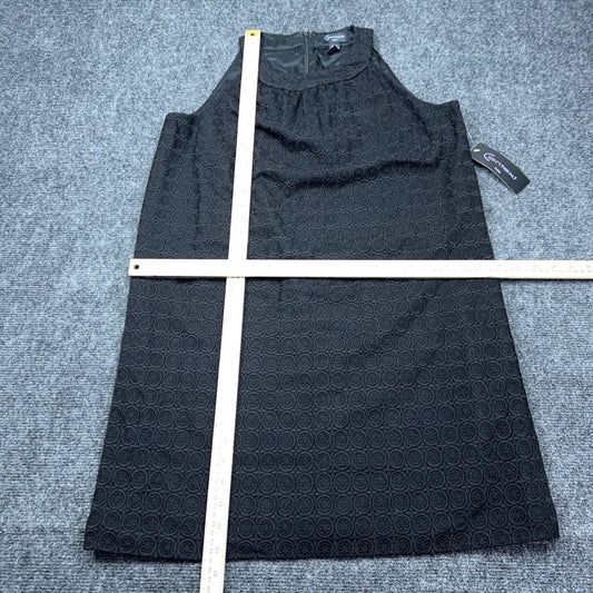 Context Petite Jet Black Lace Sleeveless Shift Dress 16P Jewel Neck 41614 NWT — photo 4 of 9