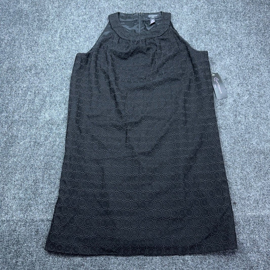Context Petite Jet Black Lace Sleeveless Shift Dress 16P Jewel Neck 41614 NWT — photo 2 of 9
