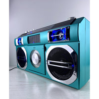 Studebaker SB2149 Teal Portable Boombox CD Player Bluetooth AM FM Radio USB