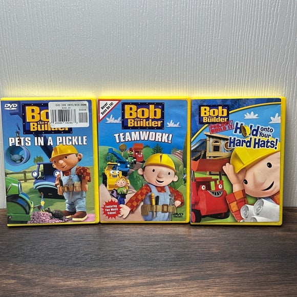 Bob the Builder DVD Set Teamwork Hold onto Your Hard Hats & Can We Fix It