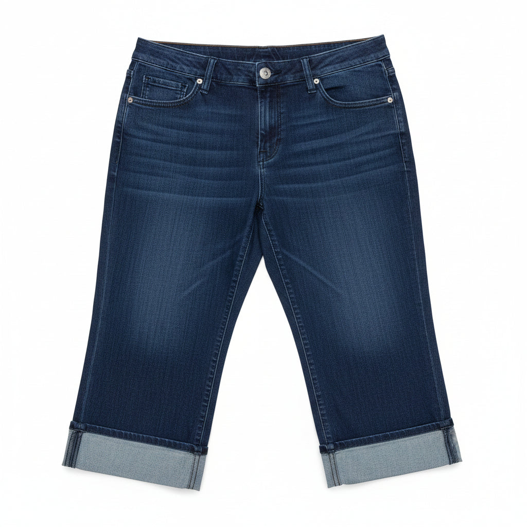 NYDJ Not Your Daughters Jeans 24W Dark Wash Cuffed Capri Denim Pants Made in USA — photo 1 of 13