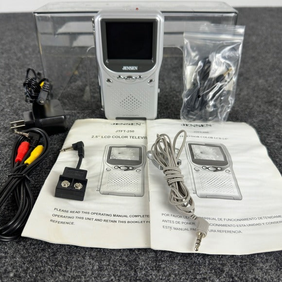 Jensen JTFT-250‎ 2.5 Inch TFT LCD Color TV Silver Portable Handheld Television