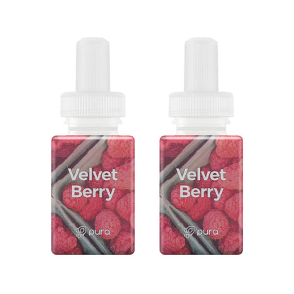 Pura - Fragrance for Smart Home Air Diffusers - Room Freshener - Aromatherapy Scents for Bedrooms & Living Rooms - Odor Eliminator - 2 Pack - Velvet Berryv