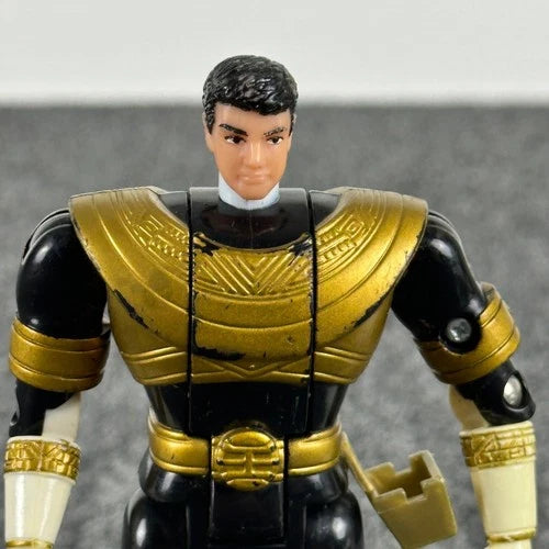 Vintage 1996 Bandai Power Rangers Zeo Gold Ranger Flip Head Action Figure 5 inch